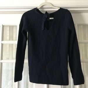 Navy Banana Republic Bow back sweater